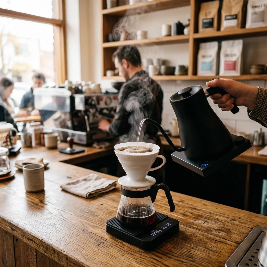 คู่มือเลือกอุปกรณ์ดริปกาแฟ Slow Bar ที่บ้าน เครื่องบดมือหมุน CNC ดริปเปอร์ V60 และกาดริปคอห่าน ควบคุมรสชาติระดับบาริสตา